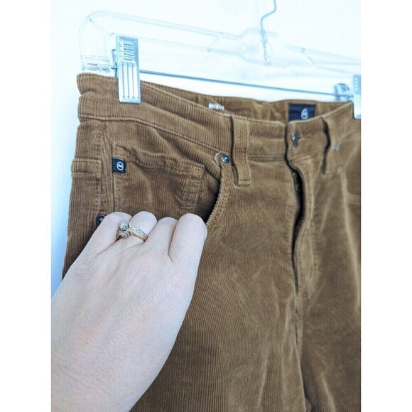 AG Adriano Goldschmied Pants Womens 26 Tan Corduroy Rhett Straight Leg Casual - Picture 6 of 14